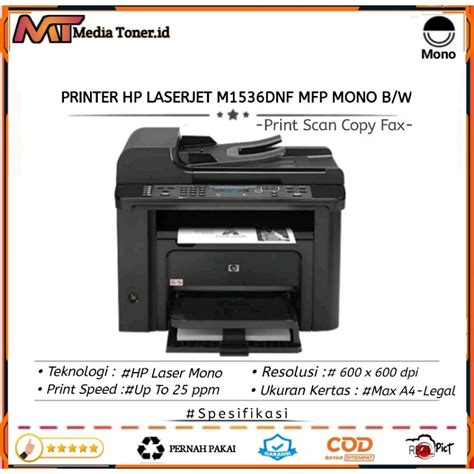 Jual HP Laserjet M1536dnf MFP F4 Adf Print Scan Copy Fax Duplex