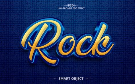 Conception D effet De Texte Psd Créatif Rock 3d PSD Premium