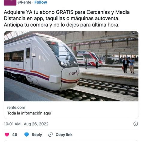 Entran En Vigor Los Nuevos Abonos Gratuitos De Renfe