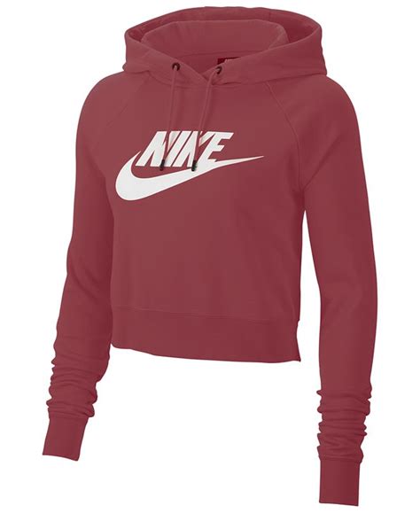 Nike Womens Sportswear Essential Cropped Hoodie And Reviews Women Macys