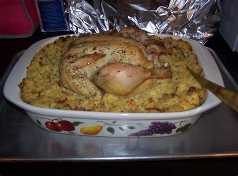 Baked Chicken And Plain Dressing Recipe Just A Pinch Recipes