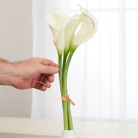 White Artificial Calla Lily Bundle Bushes Bouquets Floral