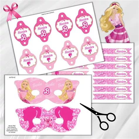 Kit Imprimible Cumplea Os Libro Colorear Barbie Rosa En Venta En R O