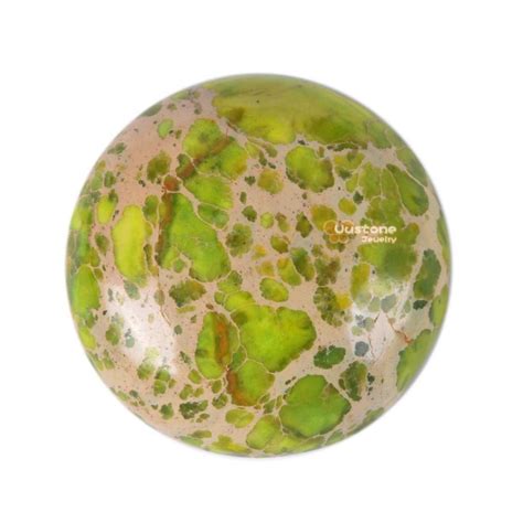 Mm Lime Green Sea Sediment Jasper Round Flatback Cab Etsy