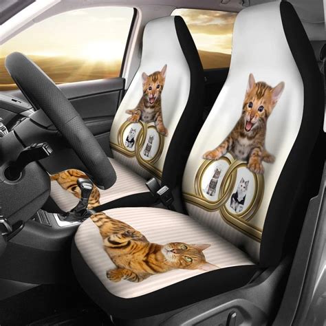 Personalized Cat Car Seat Cover Cat Seat Protector Set Of 2 Car Acce