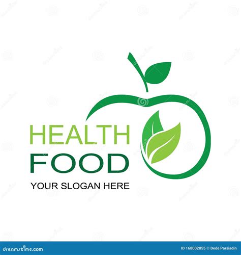 Healthy Food Logo Vector Design Icon Illustration Stock Vector