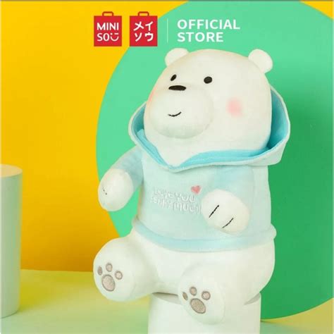 Jual MINISO X WE BARE BEARS Lovely Sitting Plush Toy Icebear Panda