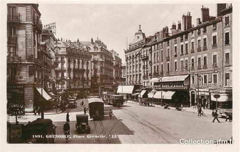 Cpsm France Grenoble Place Grenette Tramway Isere