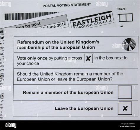 Postal vote ballot paper uk hi-res stock photography and images - Alamy