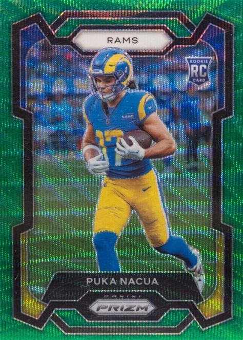 Puka Nacua Prizm Green Wave Price Guide Sports Card Investor