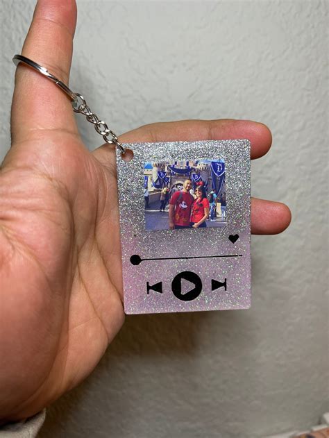 Spotify Picture Keychain Custom Picture Keychain Spotify Etsy