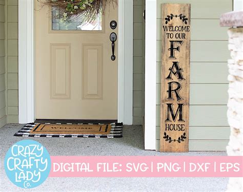 Porch Sign Svg Bundle Tall Rustic Cut File Farmhouse Design Etsy