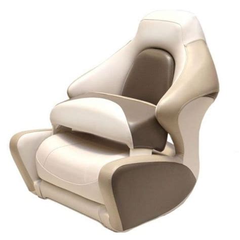 Sell Crownline White Beige Taupe Marine Boat Captains Bolster Seat Chair Single In Racine