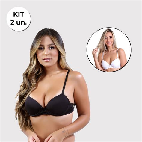 Kit Unidades Sutia Ponto Certo Lingerie Comum Bojo Microfibra