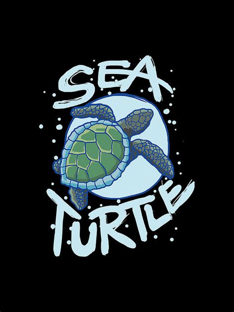 Save The Turtles Ocean Sea Turtle Digital Art by Grover Mcclure - Fine ...