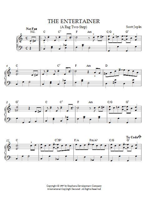 The Entertainer By Scott Joplin Sheet Music For Piano Solo At Sheet