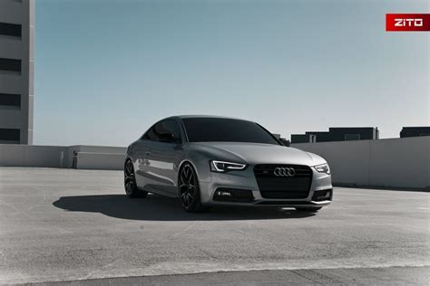 Striking Contrast Matte Black Zito Rims On Gray Audi S Audi S