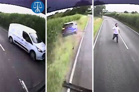 Dangerous Driver Caught On Dashcam Causing Three Vehicle Crash After Overtaking Lorry Dorset Live