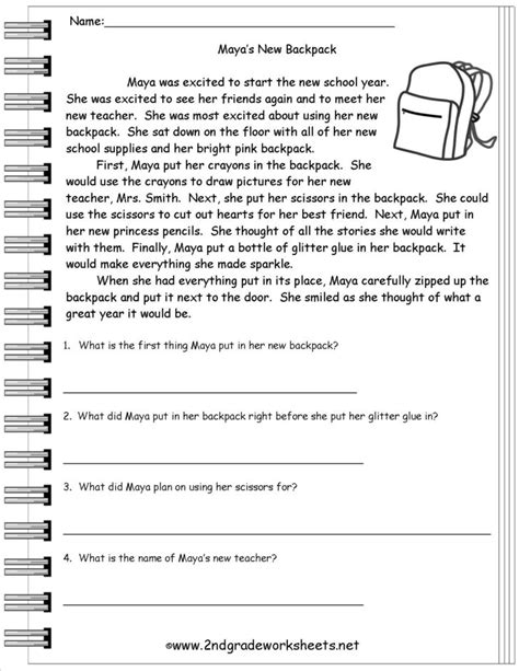 Free Printable Short Stories For 2nd Graders Free Printable Reading Comprehension Worksheets