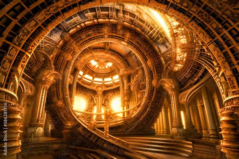 Fantasy Big Hall In Heaven Or In A Spiritual Dimension Deep Spiritual