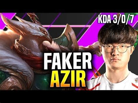 FAKER SHOWING HIS AZIR SKT T1 Faker Azir Vs Fizz Mid Season 2020