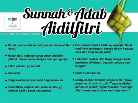 Badan Sihat Hati Ceria 9 Amalan Sunnah Dan Adab Di Hari Raya Aidilfitri