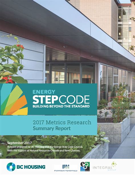 Energy Step Code 2017 Metrics Research Summary Report Research