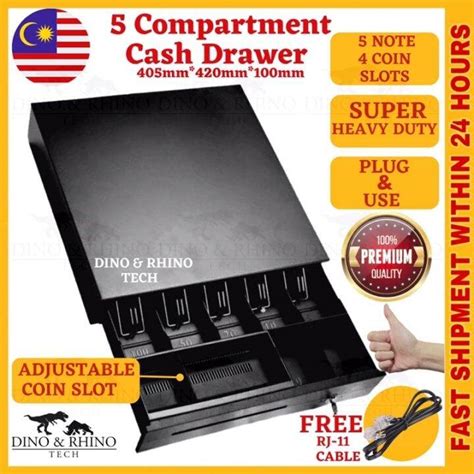 5 Compartment Heavy Duty Cash Drawer Mesin Cashier Murah POS Register