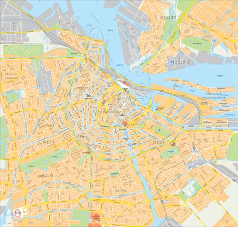 Amsterdam Digitale Kaart Plattegrond