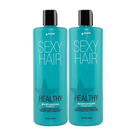 Sexyhair Healthy Moisturizing Shampoo And Conditioner Duo 25 Oz Moisture Slip Detangling And