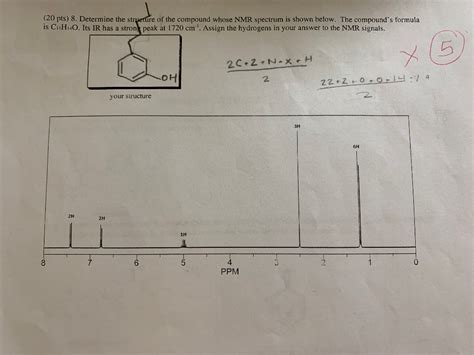 Solved Determine The Structure Of The Compound Whose Nmr