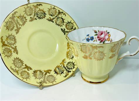 Gold Royal Grafton Tea Cup And Saucer Antique Tea Cups Vintage