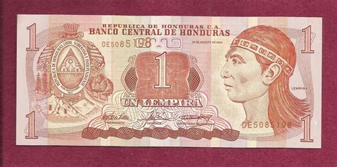 Honduras 1 Lempira 2004 Banknote DE5085198 For Sale