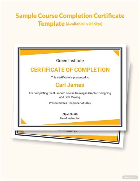 Free Printable Course Certificate Templates to Customize Online