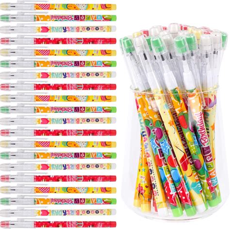 Amazon Kolewo4ever 48pcs HB Donuts Themed Translucent Pencil Fun