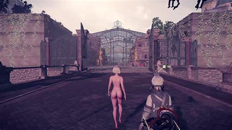 Nier Automata 2B Naked Encuerada Parque De Atracciones Amusement Park