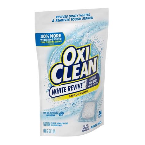 Oxiclean Revive Chlorine Free Whitening And Brightening Laundry Stain Remover Power Packs 24