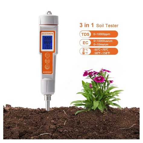 Medidor De Conductividad De Suelo Ec Tds Temperatura Conductímetro Oem