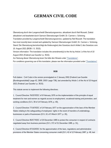 german civil code  bankruptcy legal liability