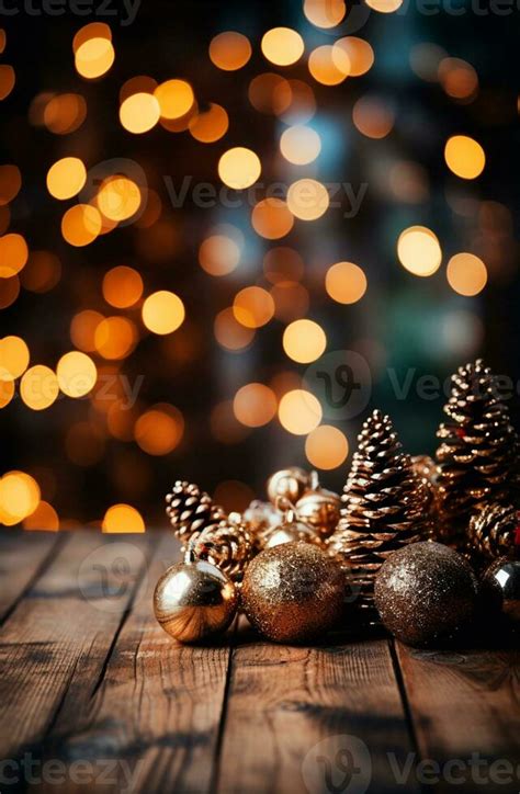 Vertical Christmas Background Bright Beautiful New Year Balls On A