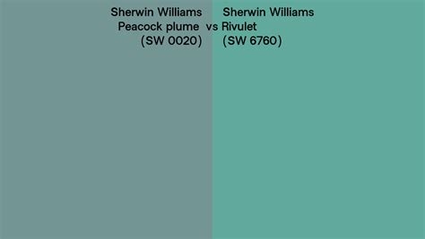 Sherwin Williams Peacock Plume Vs Rivulet Side By Side Comparison