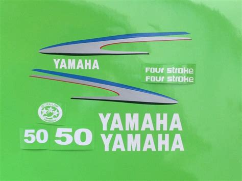 Yamaha 40 50 60 Hp Four Stroke Outboard Decal Sticker Kit Marine Vinyl Ebay