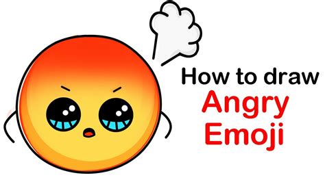 How To Draw Angry Face Emoji Easy Drawing Youtube Nbkomputer