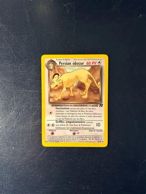 CARTE POKÉMON Persian obscur 42 82 Team Rocket FR EUR 10 00