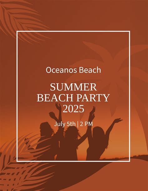 Free Beach Flyer Templates Editable And Printable