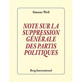 Note Sur La Suppression G N Rale Des Partis Politiques Broch