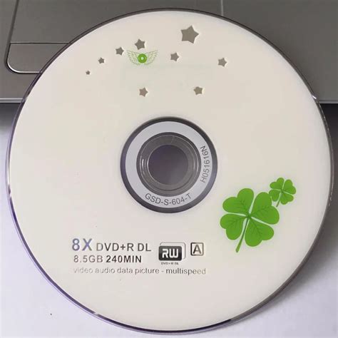 25 discs Grade A X8 8.5 GB Blank Clover Printed DVD+R DL Disc -in Blank ...