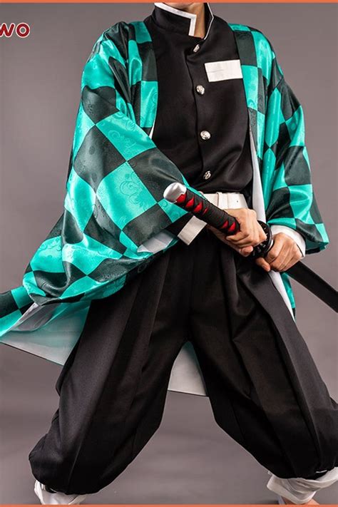 Uwowo New Version Demon Slayer Kimetsu No Yaiba Kamado Tanjiro Cosplay