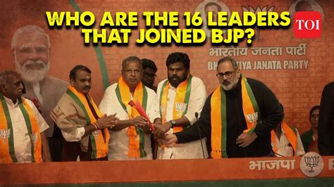 16 Tamil Nadu Leaders Join Bharatiya Janata Party In Delhi