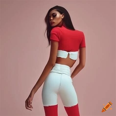 Red Skinny Jeans And White Crop Top